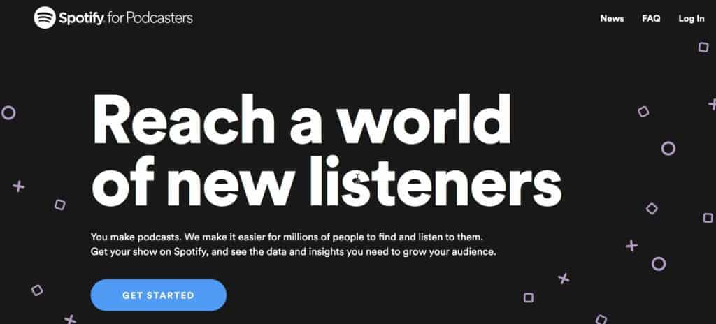 Submit your podcast to spotify via Spotify for Podcasters